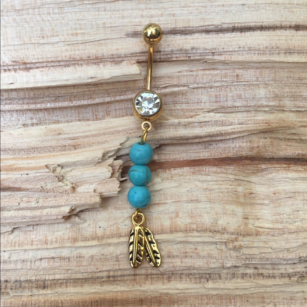 Vintage Gold Belly Button Navel Ring